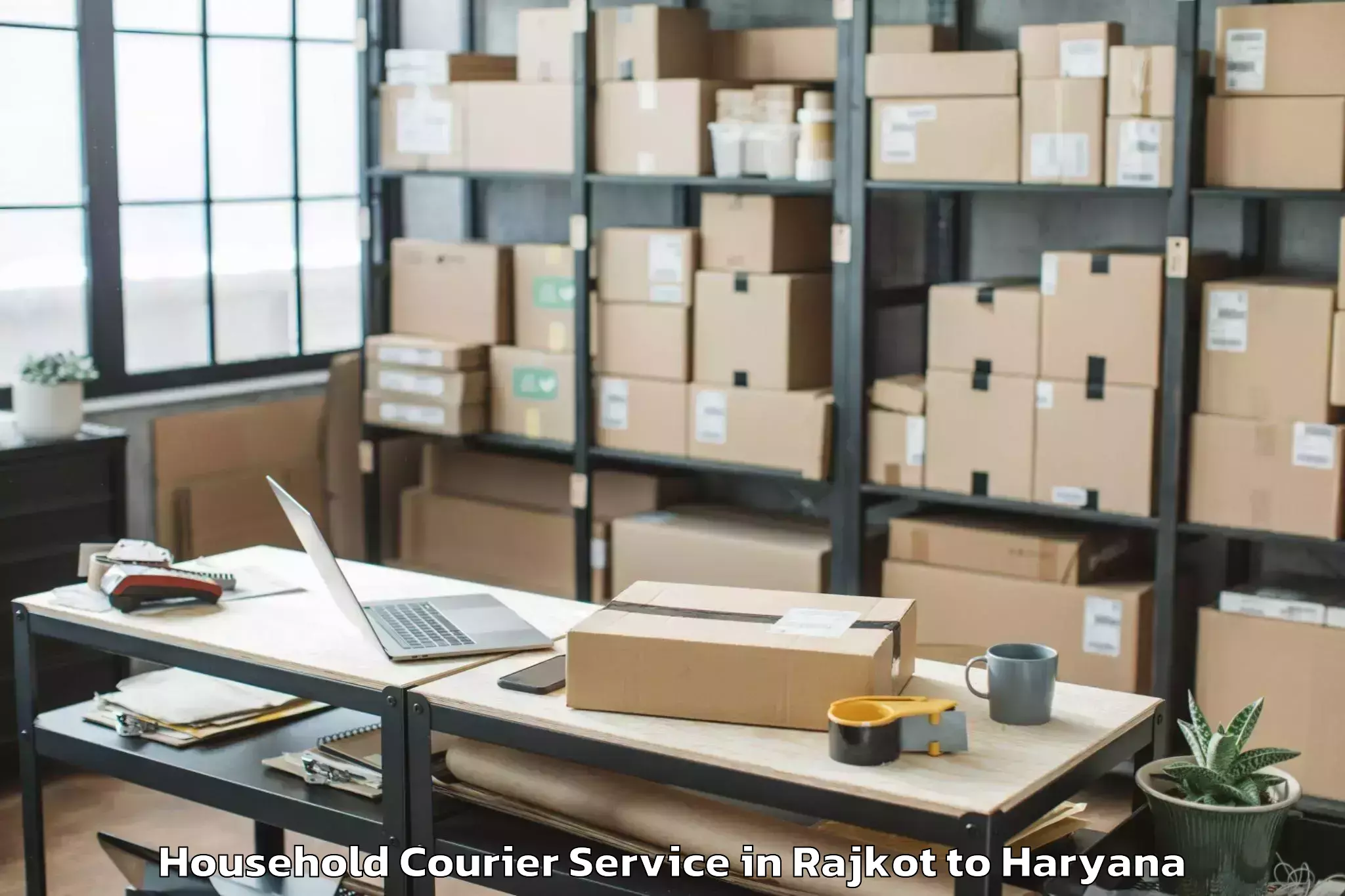 Book Rajkot to Tikri Household Courier Online